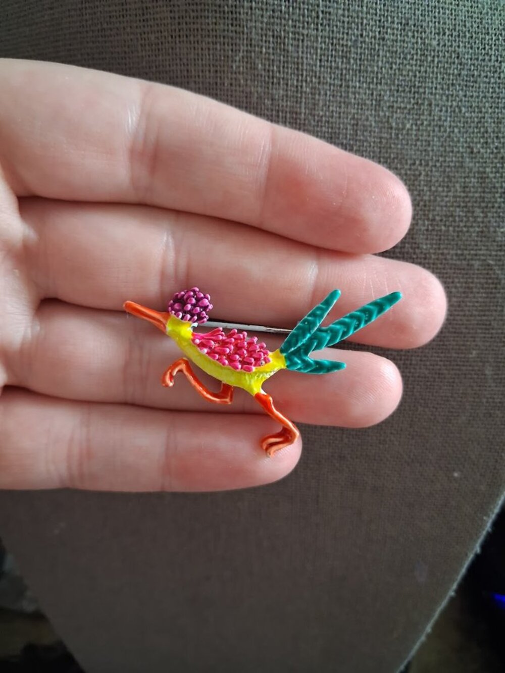 Colorful Road Runner brooch